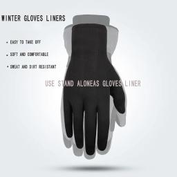 Luvas de esqui forros luvas térmicas quentes com tela sensível ao toque, terno para homens e mulheres ciclismo e corrida luvas de inverno finas e leves - Image 4