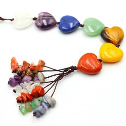 Ornamento Pendurado Artesanal com Cristais Coloridos e Borlas, 7 Chakras, Pedras Naturais, Pingente de Meditação, Parede, Janela, Carro, Home Decor, Yoga - Image 5