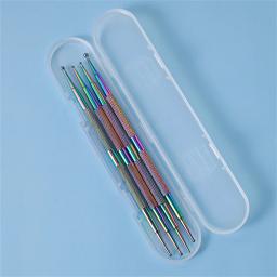 Caneta de talão em relevo, grossa e fina, dupla cabeçada, elegante e durável, portátil, popular Nail Art Trend, aço inoxidável - Image 4
