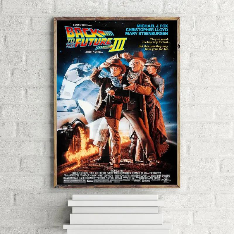 Pôsteres Decorativos da Trilogia De Volta Para O Futuro - Arte em Canvas para Sala de Estar e Decoração de Interiores