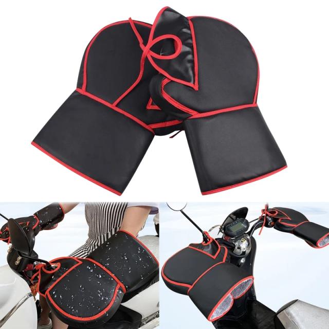 Luvas Windproof para Guidão: Aquecedores de Mãos Flexíveis e Elásticos para ATV, Scooter e Snowmobile no Inverno