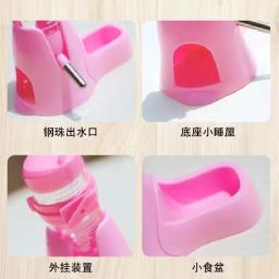 Alimentador De água Automático Com Recipiente De Alimento, Distribuidor De Água, Tigelas De Prato, Brinquedos De Hamster, Pequenos Animais, Porco Da Guiné, Rato - Image 4