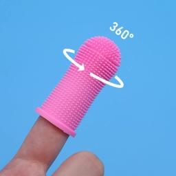 Silicone Dog Finger Toothbrush, Pet Dentes Ferramentas de limpeza para gatos Filhotes, Extra Macio, Suprimentos de cuidados dentários, 360 graus - Image 3