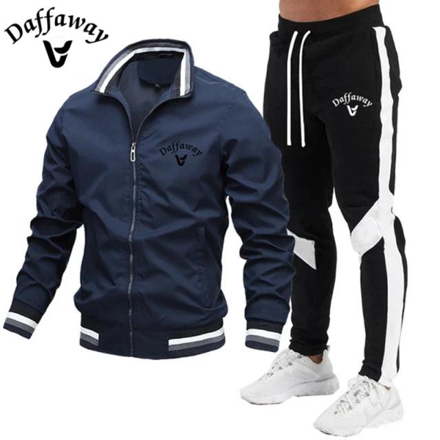 Conjunto Masculino Daffaway: Jaqueta e Moletom Estilosos para o Outono 2022