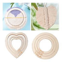 Macramé Moldes De Corte Ferramentas De Medição De Madeira, Artesanato DIY Fazendo Mold Set, Modelo De Cartão De Presente De Casamento, 3 Pcs - Image 1