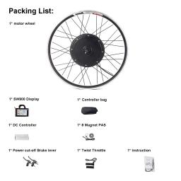 Kit de motor de cubo de bicicleta elétrica CSC 48V 500W 750W Engrenado 20 24 26 27,5 28 29 polegadas 700C Roda traseira dianteira SW900 Kit de conversão de ebike - Image 2