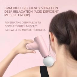 Mini Fascial Massage Gun, Máquina De Vibração, Relaxamento Muscular, Pescoço E Compressão Traseira, Massageador De Fitness Portátil - Image 6