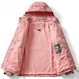 Jaqueta com capuz impermeável masculina, jaqueta de alpinismo estampada, monocromática, tendência de moda ao ar livre, novo armazenamento, outono - Image 3