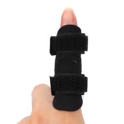 Dedo luva suporte ajustável protetor preto dedo tala envoltório para basquete voleibol beisebol dedo amigo envoltórios - Image 2
