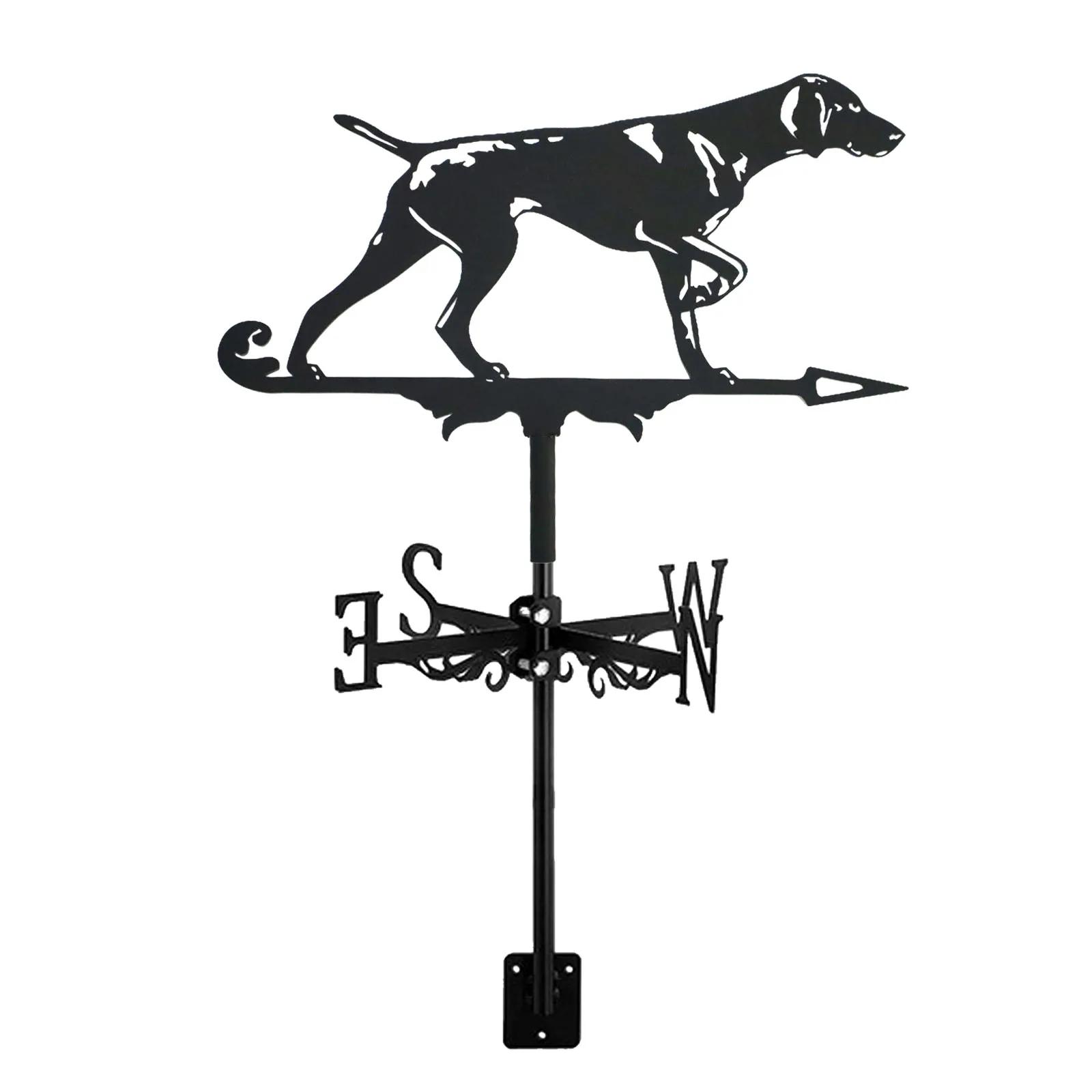 Metal Foxhound Weather Vane Standing Decor, Roof Weathervane Decoração de jardim para amantes de cães, Shed Home Fence Post, presente, novo - Image 1