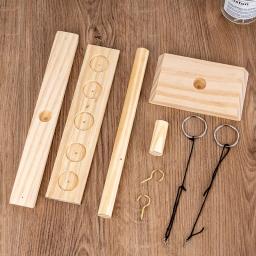 Jogo de arremesso de anel para adultos, jogo de gancho e anel feito à mão, jogo de arremesso de madeira para adultos, jogos internos e externos, decoração de pátio, quintal - Image 4