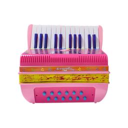 Mini acordeão com botão, instrumento musical para iniciantes, acordeão leve, material ABS e fivela, presente de Natal, 24 teclas, 12 graves - Image 1