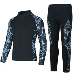 Terno de mergulho em neoprene masculino, fato para surf e pesca submarina, Jaqueta e calça, Fato para surf e kitesurf, 3mm, roupa molhada - Image 1