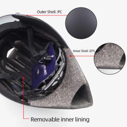 Capacete Aero de bicicleta para homens e mulheres, óculos de ciclismo de estrada, capacete adulto, lente magnética, M, L - Image 5