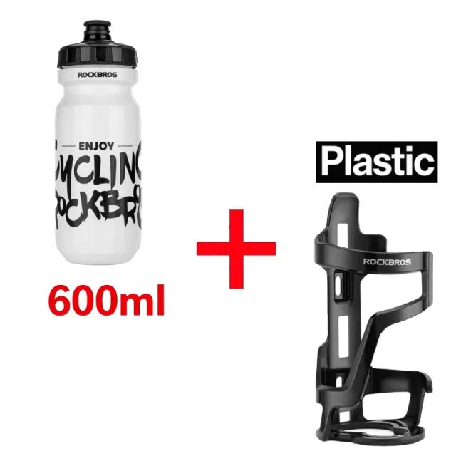 Rockbros Suporte de Garrafa de Alumínio e Plástico com Garrafa 600/750ml para Ciclismo