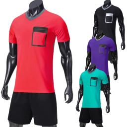 Camisa de futebol personalizada masculina, uniforme de árbitro de futebol, camisa de treinamento masculina, infantil, 2022 - Image 1