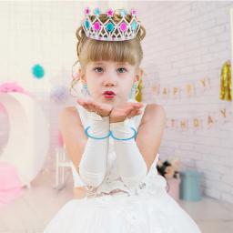Pretend Princess Jewelry Toy Kit para crianças, coroas, colares, varinhas, brinco, pulseiras, cosplay, favor das meninas, vestido de festa, presente para crianças, 48pcs - Image 2