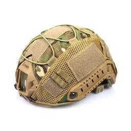 Capa de capacete tático camo rápido airsoft paintball capacete de corte alto pano caça tiro capacete acessórios com cabo elástico - Image 5