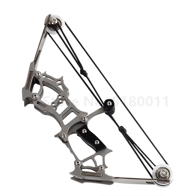 Besta em aço inoxidável para crianças Modelo de arco metálico Arrow Miniature Cross Bow Acessórios para caça com arco e flecha 1 conjunto - Image 1