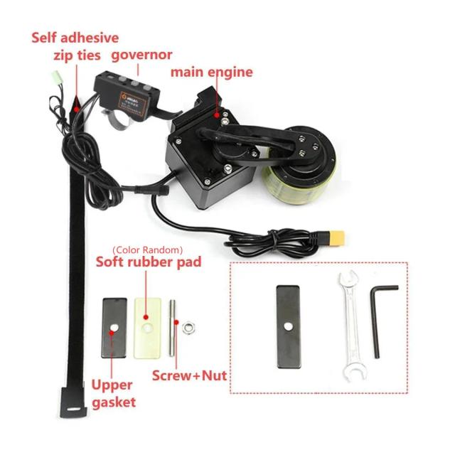 Kit Elétrico de Conversão para Mountain Bike: Motor Central de 350W e Bateria 48V para Potência Aumentada