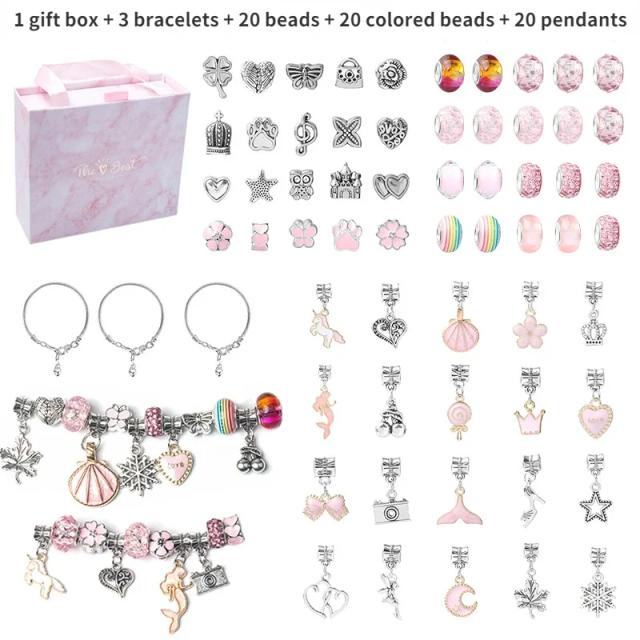 Kit de Jóias Criativas para Meninas: Pulseiras, Colares e Acessórios DIY para Brincar e Presentear