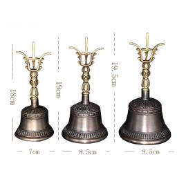 Nepal meditação budista sino de bronze artesanal tibetano sinos sinos da mão do vintage instrumento música yoga meditação ornamentos - Image 6