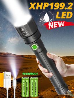 USB Recarregável Lanterna LED, Zoomable Tocha, Lanterna Poderosa, 18650, 26650 Bateria, 3 Modos, Fit para Camping, Equitação, Novo, 2022, XHPIS - Image 1