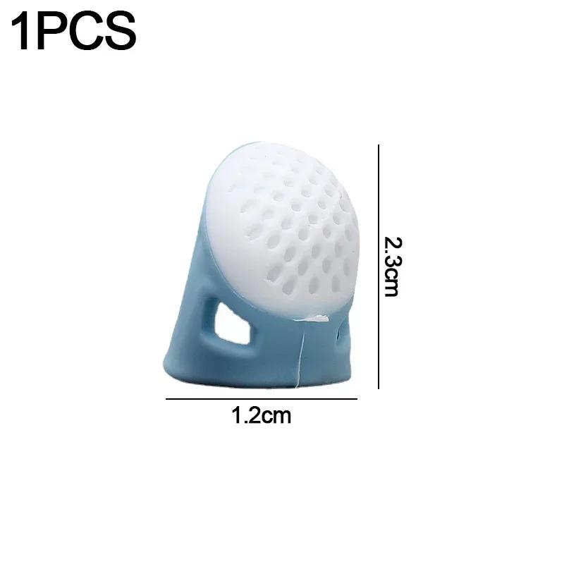 Dedales de costura de silicone pontas de dedo antiderrapante capa de dedo oco protetor manga diy mão ponto cruz ferramentas de costura - Image 1