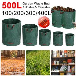 Grande capacidade reutilizável Garden Bag, Saco de folhas, Lixo de luz Recipiente de lixo dobrável, Saco de armazenamento 60-500L - Image 1