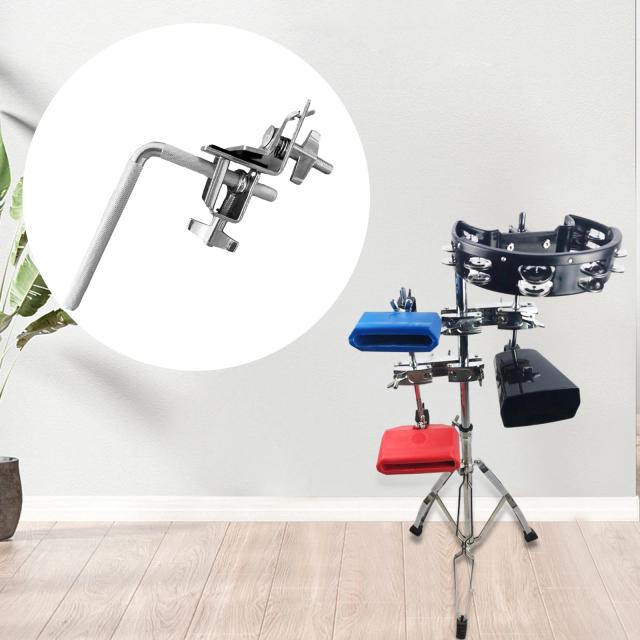Suporte Ajustável Portátil Universal para Bass Drum, Cowbell e Pratos Pequenos - Ideal para Pandeiro de Percussão