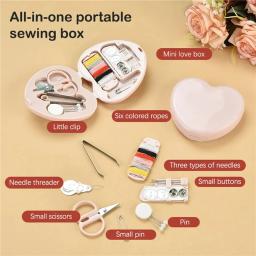 Portátil Mini Costura Box Set, Kit De Costura Doméstica, Sacos De Armazenamento, Organizador De Diversos, Ferramentas Home, Acessórios De Costura, 8Pcs - Image 4