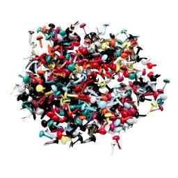 Rodada Mini Brads Prendedores de Papel, Multicolor Handmade Metal Embellishment, Stamping Toy, Scrapbook Suprimentos, Acessórios, 200Pcs - Image 5