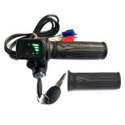 Acelerador de bicicleta elétrica 36v48v, acelerador para e-bike/scooter elétrico, acessório, guiador do acelerador com display led - Image 3