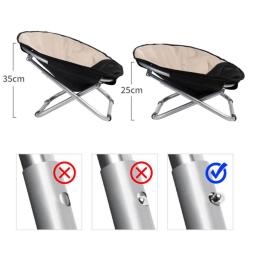 Cama dobrável elevada do animal de estimação, rede do gato, ninho do sono, altura ajustável, confortável, mobília portátil, suporte do metal, berço dobrado - Image 5