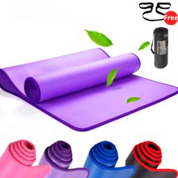 Tapete de Yoga extra grosso com ataduras, tapetes antiderrapantes, fitness, insípido, Pilates, ginásio, almofadas de exercício, 183x 61x 1cm - Image 2