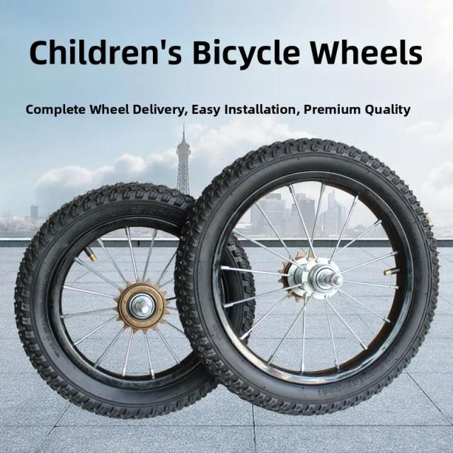 Conjunto de Aro de Roda de Pneu de Bicicleta Infantil 12/14/16/20 polegadas Dianteira e Traseira
