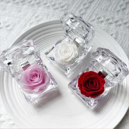 Flor Eterna Preservada com Caixa, Eterna Rosa, Presente para Dia dos Namorados, Aniversário e Aniversário, 1pc - Image 4