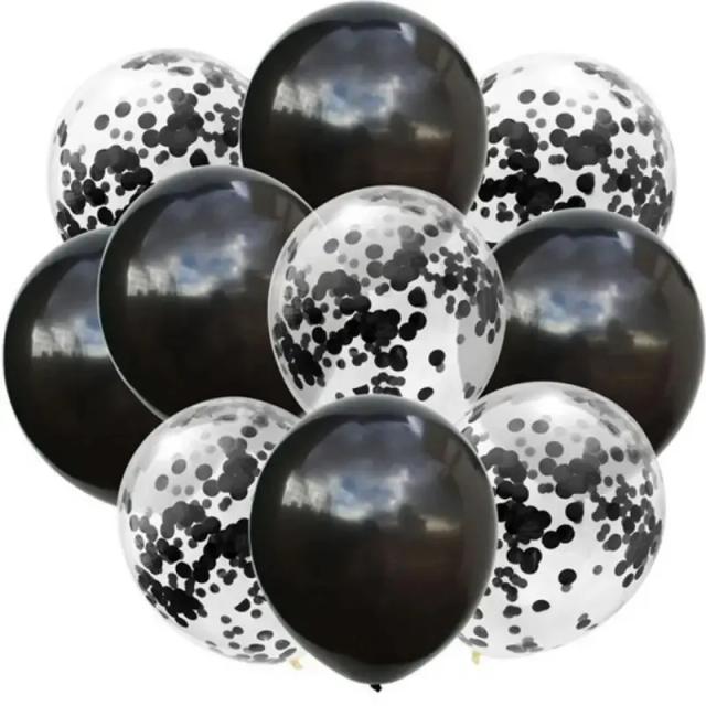 Confete e Balão Perolado para Graduações, Casamentos e Aniversários - Pacote com 12 Unidades em 5 Cores
