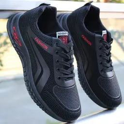 Tênis de corrida leve respirável masculino, tênis esportivo plataforma, moda casual, novo - Image 4