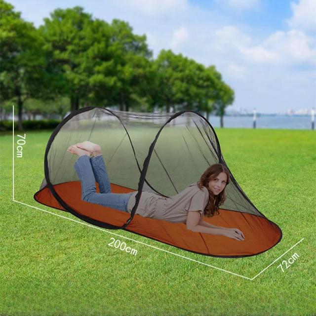 Rede mosquiteira para camas de acampamento dobrável portátil rede de insetos ao ar livre 1 pessoa dobrável anti-mosquito um toque cama de solteiro crianças