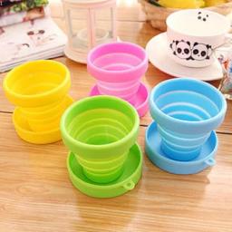 Alta Qualidade Silicone Folding Cup Doces Cor Bebida De Água Copo De Café Viagem Ao Ar Livre Camping Caneca Telescópica Portátil Drinkware - Image 1