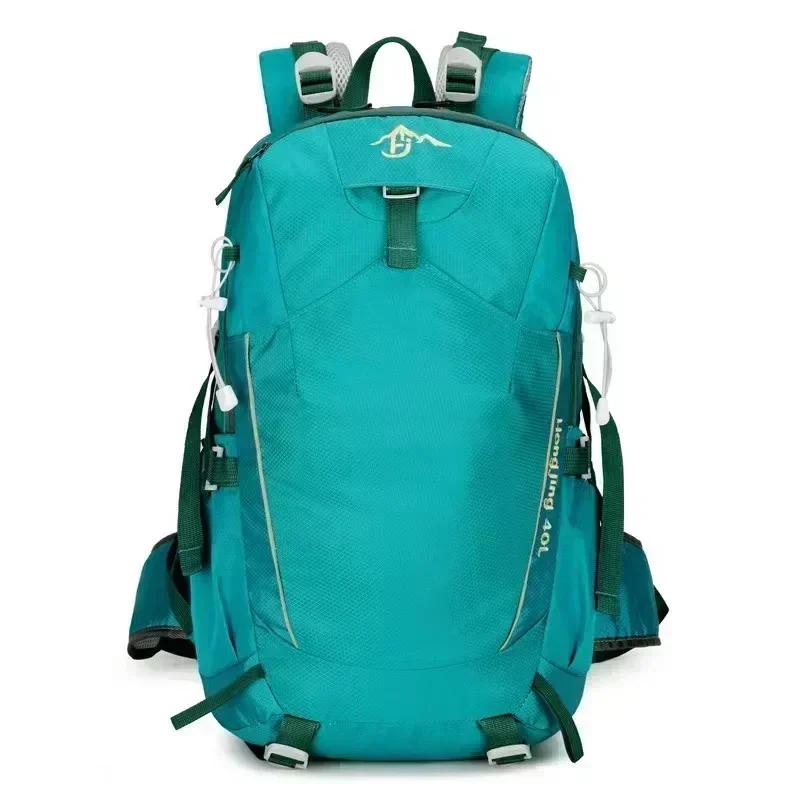40l caminhadas ao ar livre acampamento mochila saco dos homens ao ar livre à prova dwaterproof água luz saco de escalada mulher ciclismo mochila com capa à prova dwaterproof água - Image 1