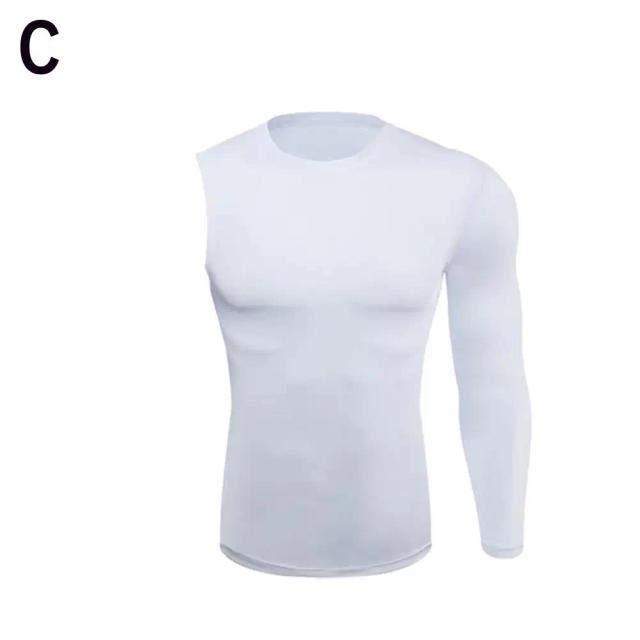 Camiseta de Manga Longa Masculina de Secagem Rápida para Esportes, Compressão para Basquete e Corrida