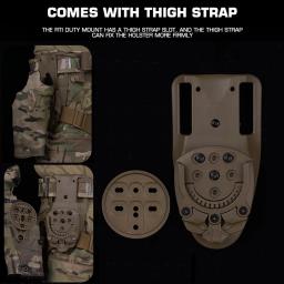 Adaptador de código G para caça e airsoft, base de 360 graus, coldre tático, com plataforma qls, acessórios para cinto - Image 3