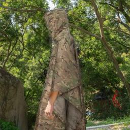 Impermeável Camo com Zíper para Homens e Mulheres, Impermeável, Capa de Chuva, Tenda do Toldo, Poncho de Chuva para Motocicleta, Militar, Impermeável - Image 6
