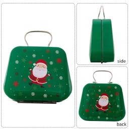 Caixa de presente de lata de natal, caixa de doces de metal, recipientes quadrados de armazenamento de doces para feriados, suprimentos de natal, feliz ano novo - Image 5
