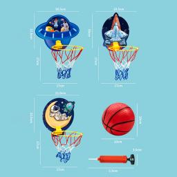 Basquete Conjunto com Bolas e Bomba de Bola para Crianças, Brinquedos Esportivos Portáteis, Tipo de Suspensão, Jogos para Meninos e Meninas - Image 5