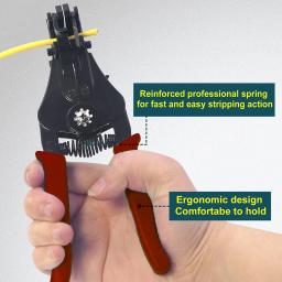 WEELEE Precision Wire Stripping Tool, Descascador de fios automáticos, Fio elétrico sólido e trançado, Heavy Duty, 8-18AWG - Image 5