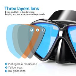 EXP VISION Máscara De Mergulho Profissional, Snorkeling e Máscara De Mergulho Livre, Máscara De Mergulho Adulto com Óculos Temperados - Image 6