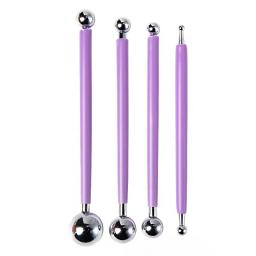 Ferramentas De Modelagem De Escultura Conjunto, Ferramentas De Argila, Pontilhando, Escultura, Dupla Acabamento, Bola De Metal, Decoração De Bolo, 4Pcs - Image 6